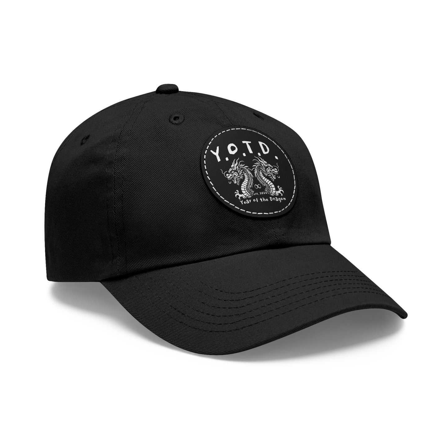 Y.O.T.D. Dad Hat with Leather Patch (Round)